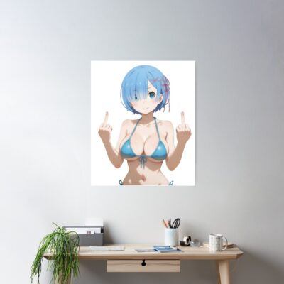Alternative view of Re Zero Rem Waifu Poster