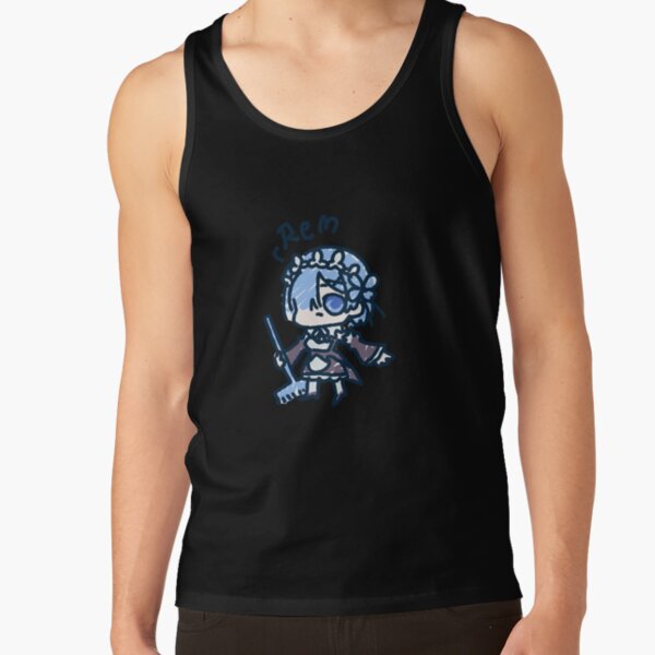 Re Zero Rem Chibi Sticker Tank Top - Image 2