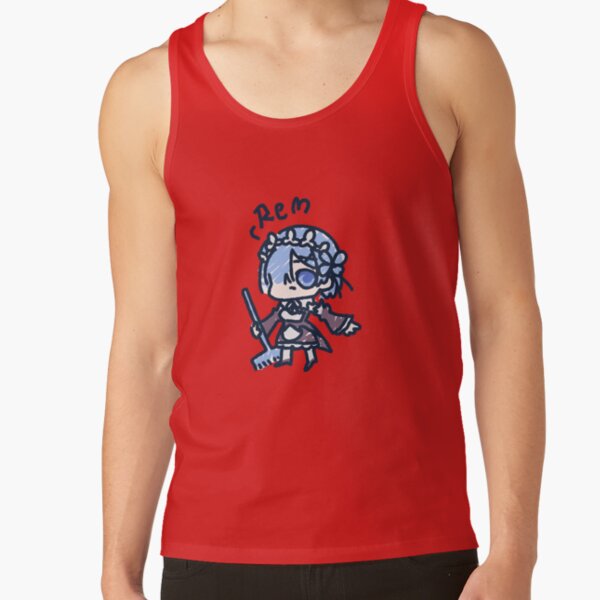 Re Zero Rem Chibi Sticker Tank Top - Image 4