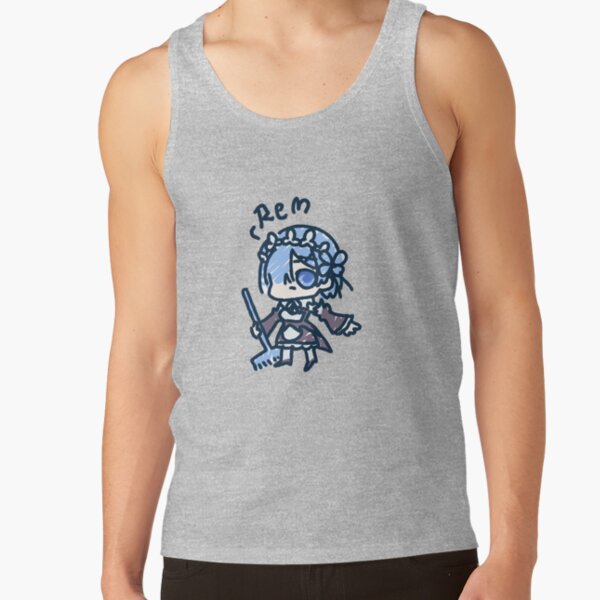 Re Zero Rem Chibi Sticker Tank Top - Image 3