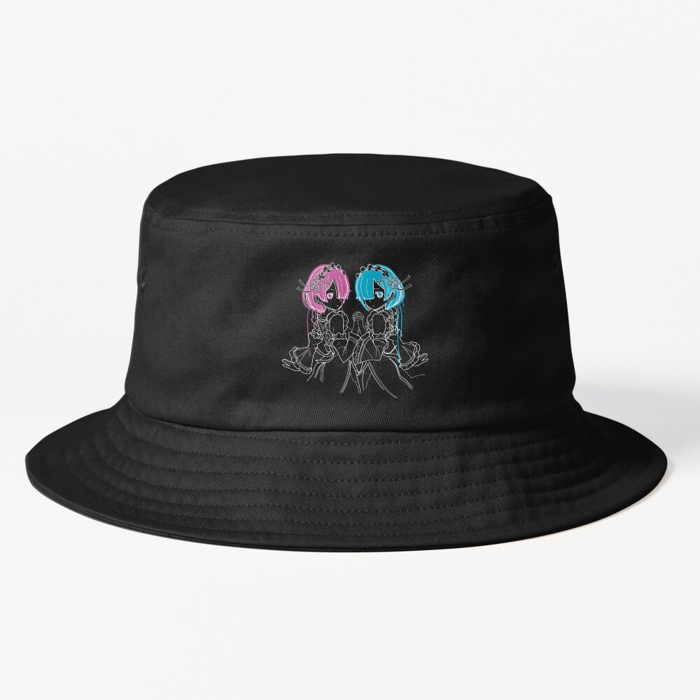 Re Zero Ram Rem Bucket Hat