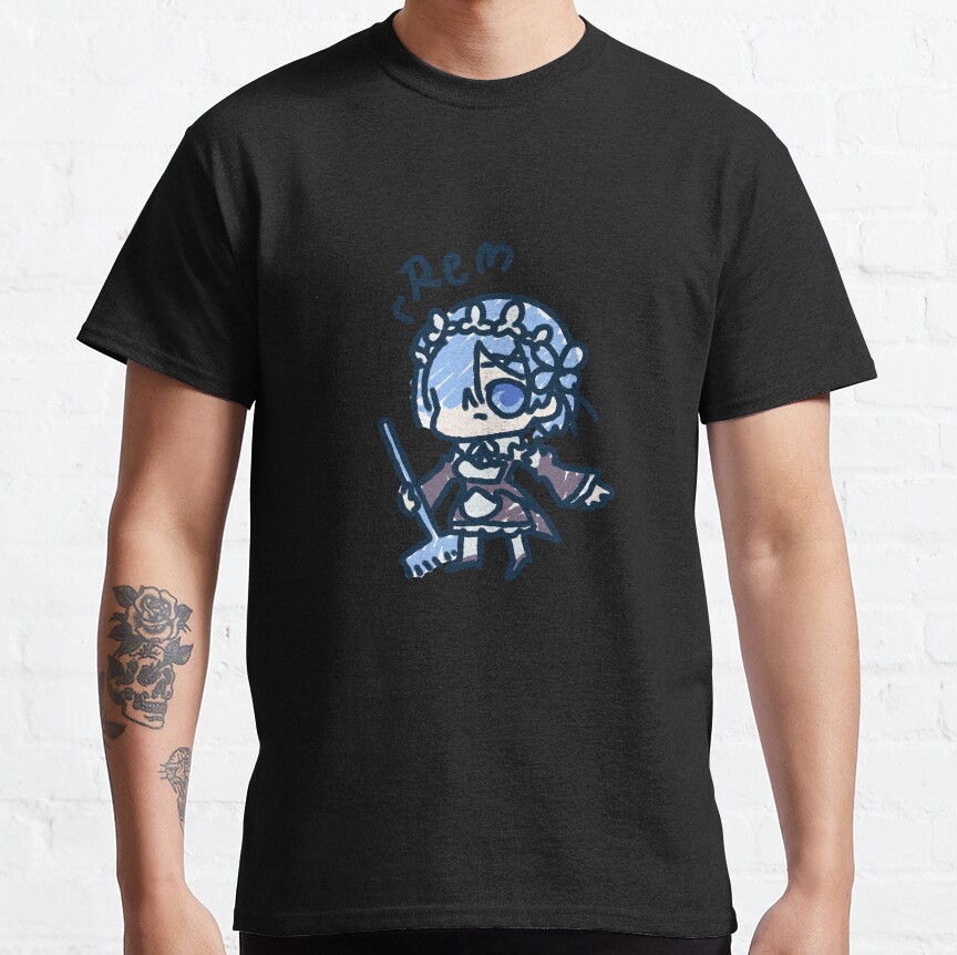 Re Zero Rem Chibi Sticker T-shirt - Image 3
