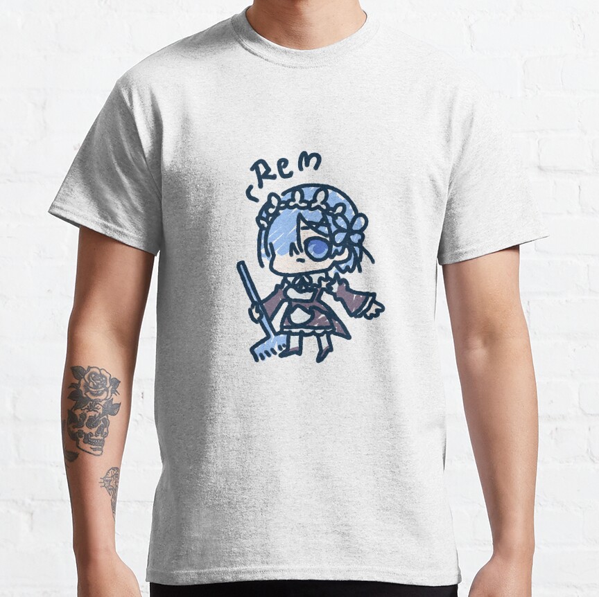 Re Zero Rem Chibi Sticker T-shirt