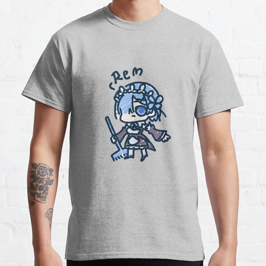 Re Zero Rem Chibi Sticker T-shirt - Image 6