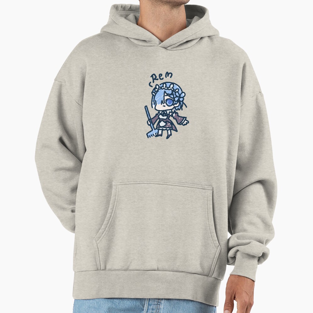Re Zero Rem Chibi Sticker Hoodie - Image 3