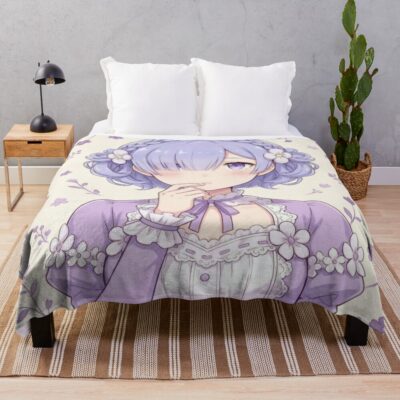Re Zero Rem Lovely Throw Blanket