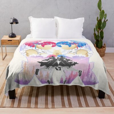 Rem Ram Re Zero Throw Blanket
