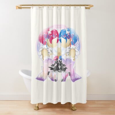 Rem Ram Re Zero Shower Curtain