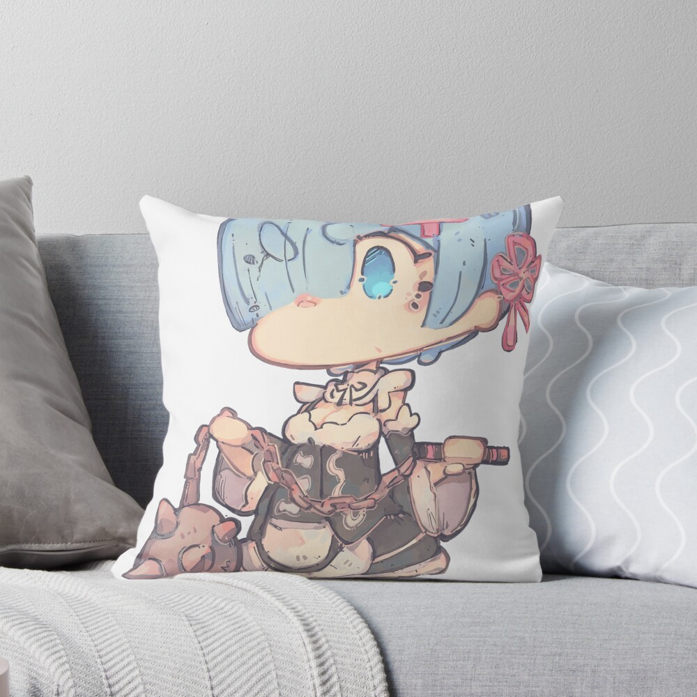 Re Zero Rem Chibi Throw Pillow
