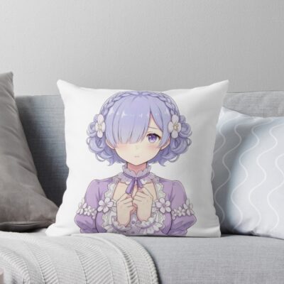 Re Zero Rem Adorable Throw Pillow