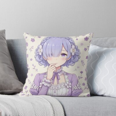 Re Zero Rem Lovely Throw Pillow